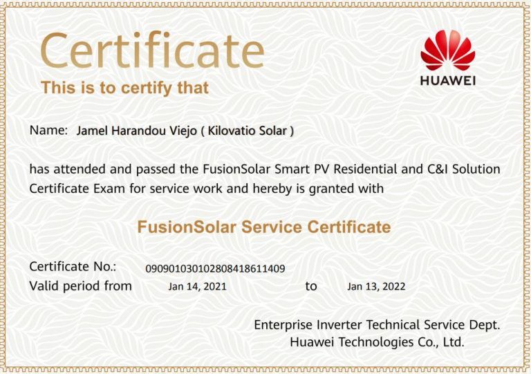Certificado Huawei